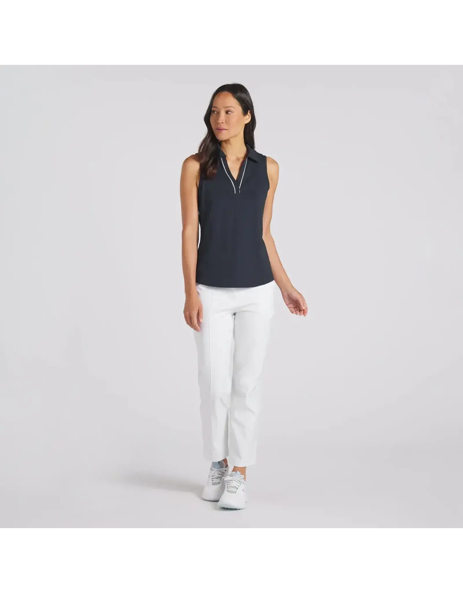 Puma Golf Puma Women's CLOUDSPUN Piped Sleeveless Golf Polo