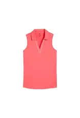 Puma Golf Puma Women's CLOUDSPUN Piped Sleeveless Golf Polo