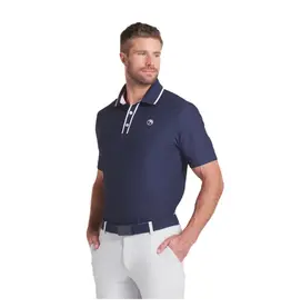 Puma Golf Puma AP Tipped Jacquard Golf Polo Navy