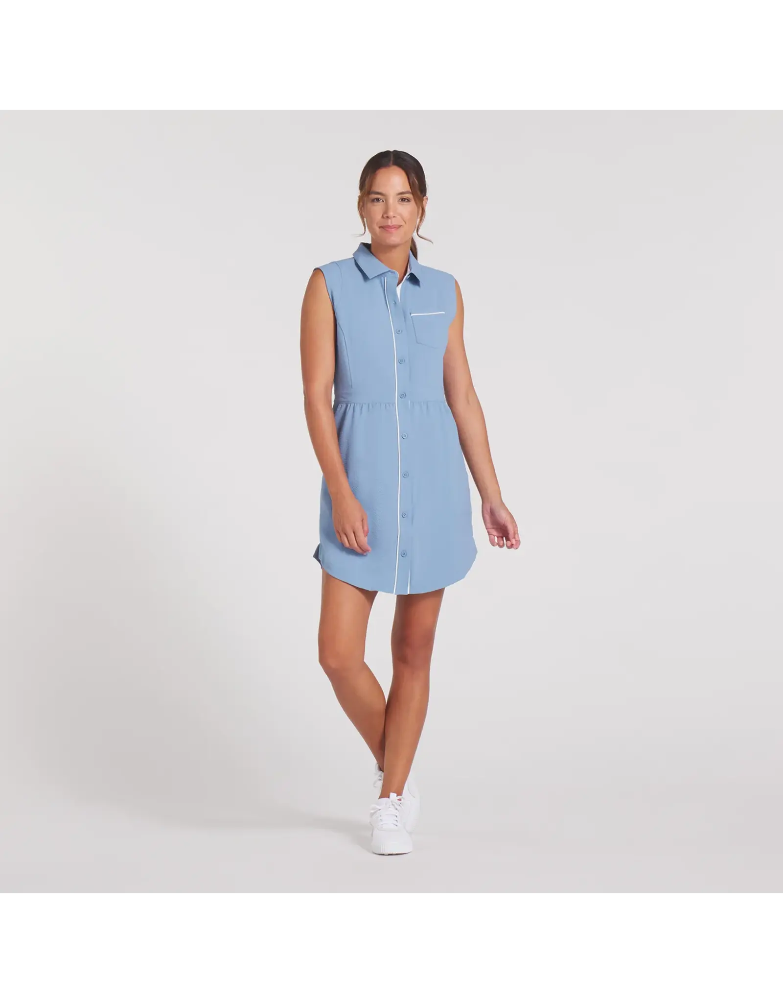 Puma Golf Puma Women's AP Seersucker Golf Dress Blue