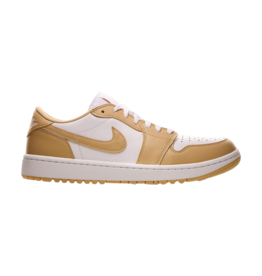 Nike Air Jordan 1 Low G  White/Tan Spikeless Golf Shoe