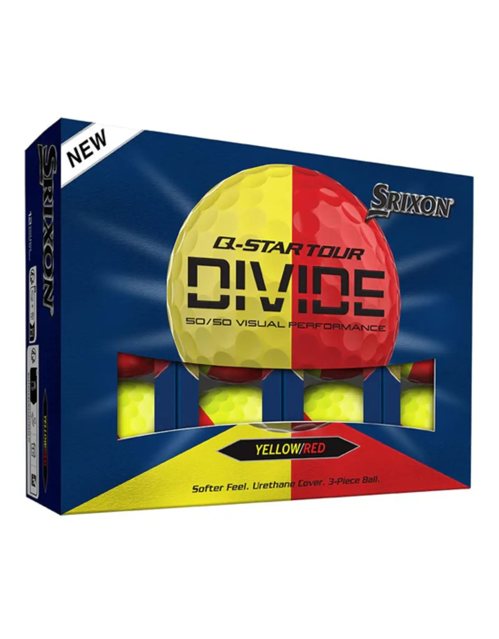 Srixon Q-Star Tour Divide Dozen - Yellow/Red