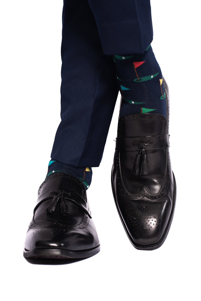 Ecliff Elie Makeba Brogue Tassel Loafers Black