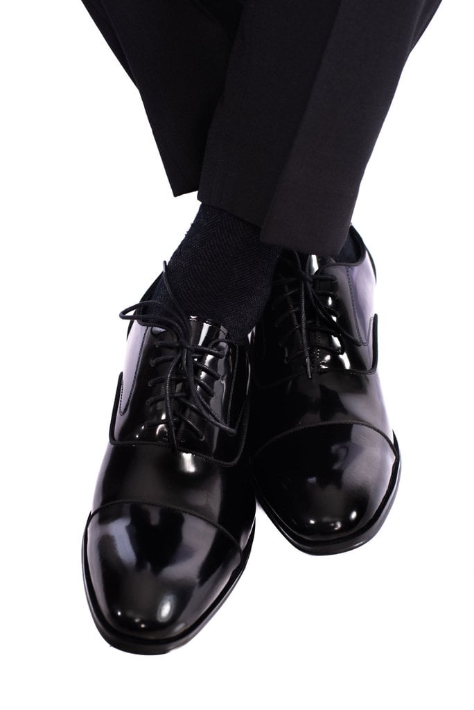 Ecliff Elie Ravohn Patent Leather Oxfords Black