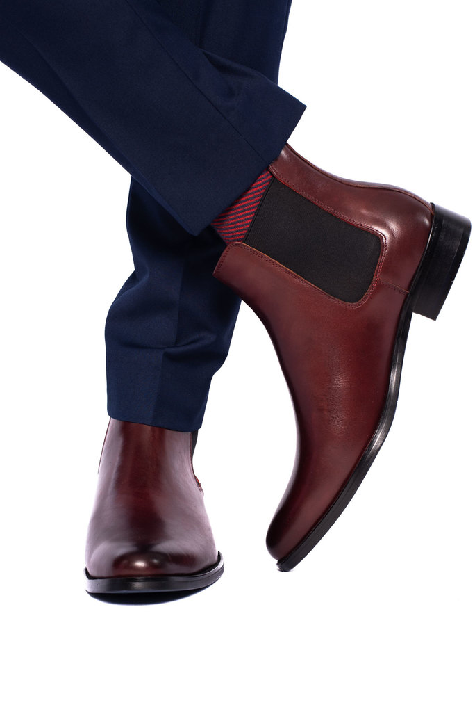 Ecliff Elie Josiah Chelsea Boots Ox Blood