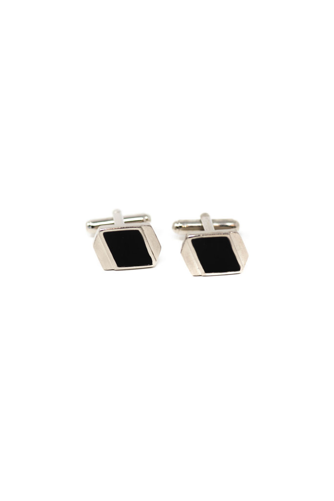 Ecliff Elie Motion Silver/Black Cufflink Set