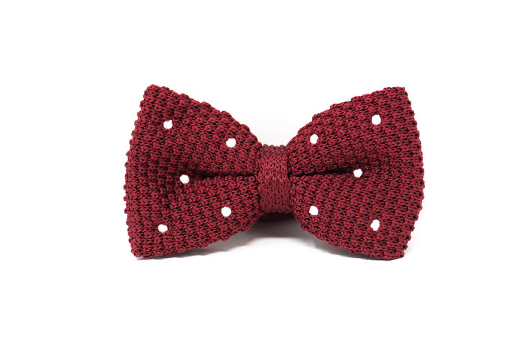 Ecliff Elie Knitted Maroon Lannister Bow Tie