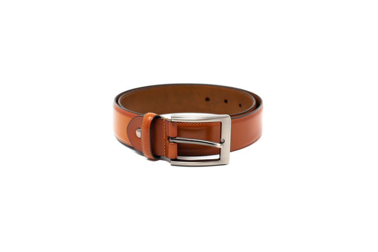 Ecliff Elie Cognac Leather Belt (Harness Buckle)