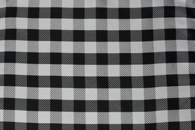 Ecliff Elie Sheen Finish Square Black and White Checkered Pocket Square