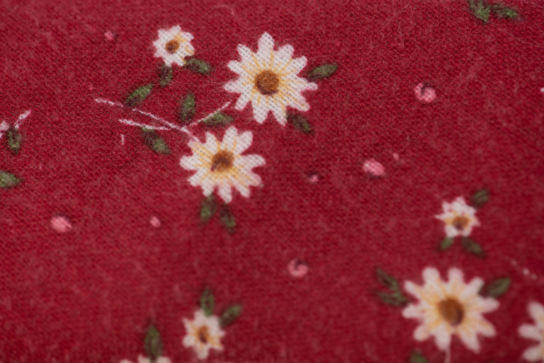 Ecliff Elie Cotton Wool Fuchsia Red Floral Tie