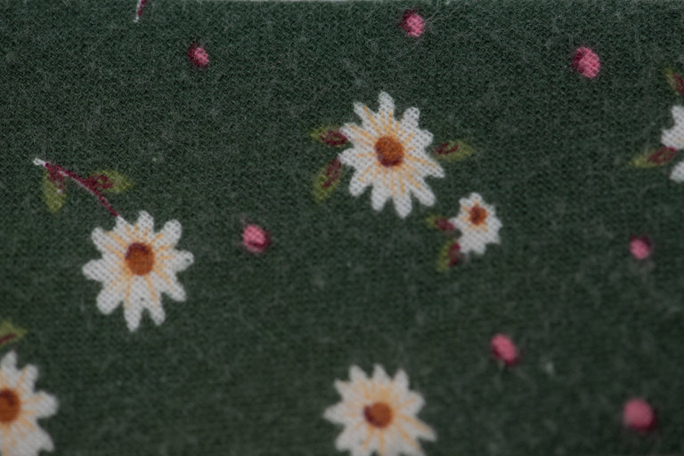 Ecliff Elie Cotton Wool Green Daisy Floral Tie