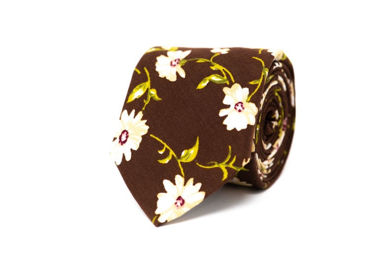 Ecliff Elie Cotton Marguerite Brown Tie