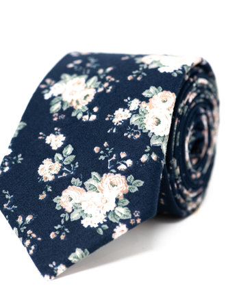 Jacquard Floral Brown Silk Tie – Wilmok