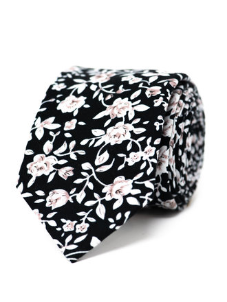 Jacquard flower dotwork tie, Olymp, Shop Skinny Ties