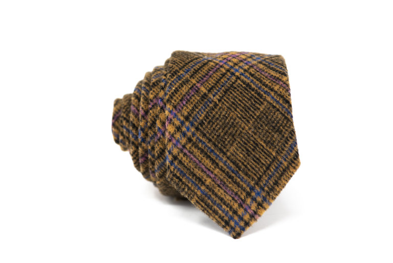 Ecliff Elie Wool Brown Glenurquhart Tie