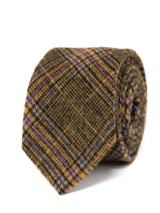 Ecliff Elie Wool Brown Glenurquhart Tie
