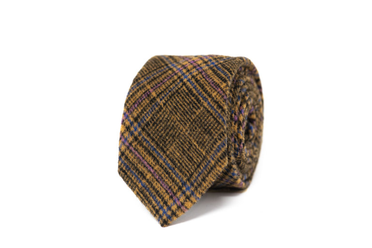 Ecliff Elie Wool Brown Glenurquhart Tie