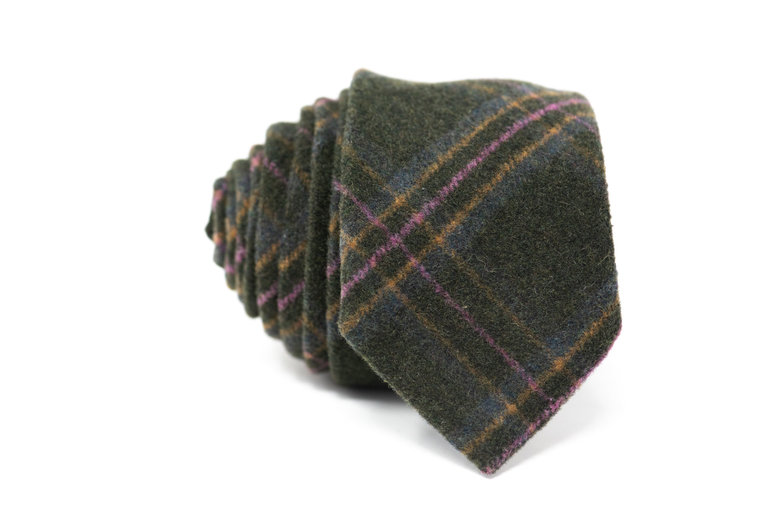 Ecliff Elie Wool Green Glenurquhart Tie