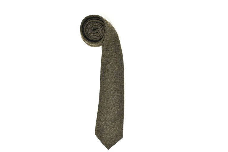 Ecliff Elie Wool Chocolate Brown Tie