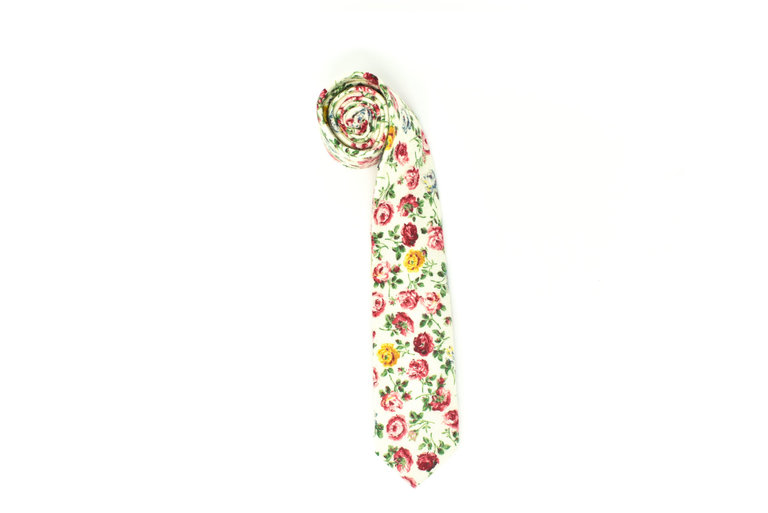 Ecliff Elie Cotton Wool Daisy Floral Tie