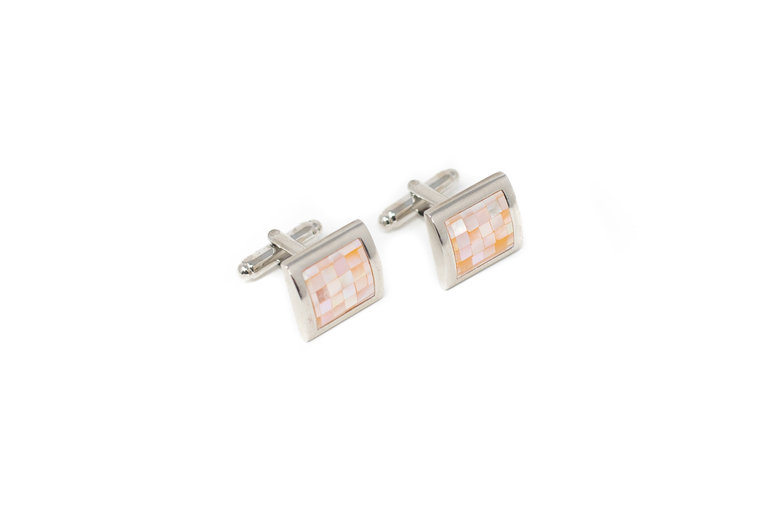 Ecliff Elie Peach Silver Cufflinks