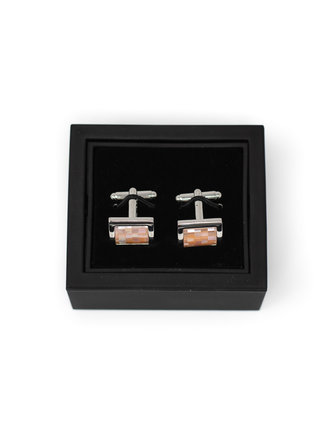 Ecliff Elie Peach Silver Cufflinks