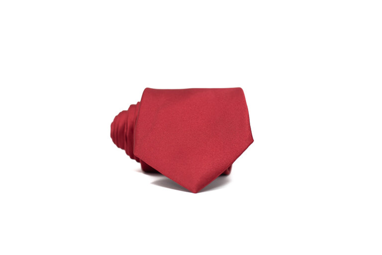 Ecliff Elie Sheen Finish Solid Crimson Tie