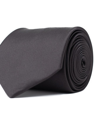 Ecliff Elie Sheen Finish Solid Charcoal Tie