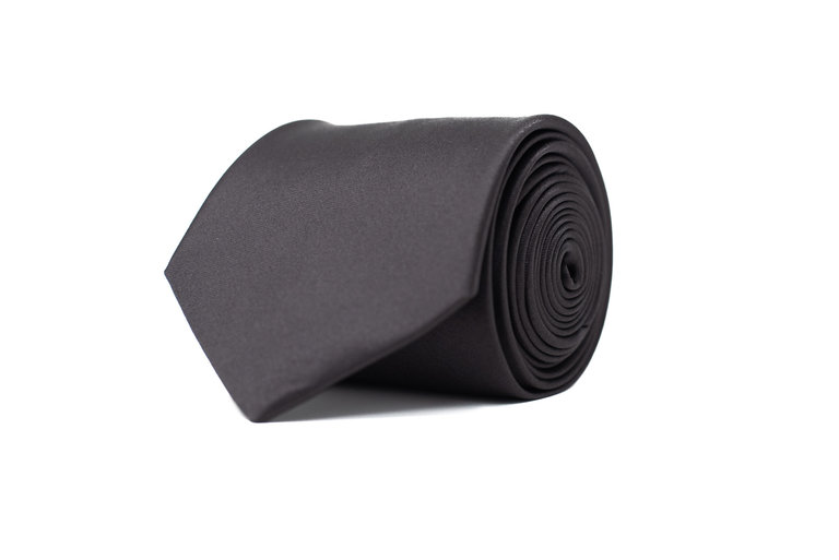 Ecliff Elie Sheen Finish Solid Charcoal Tie