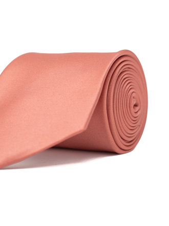 Ecliff Elie Sheen Finish Solid Palm Coast Coral Tie