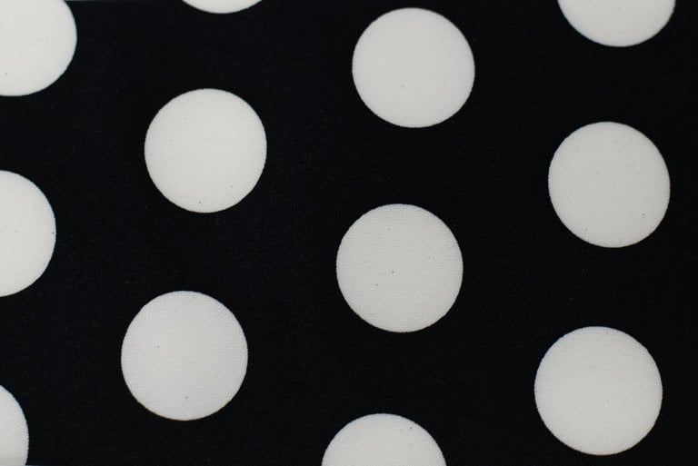 Ecliff Elie Sheen Finish Black and White Polka Dot Tie