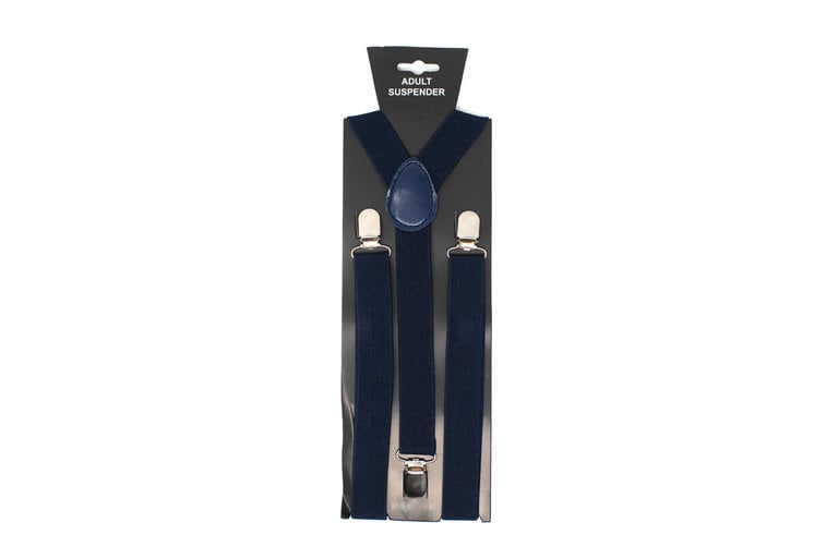 Ecliff Elie Solid Navy Blue Suspender