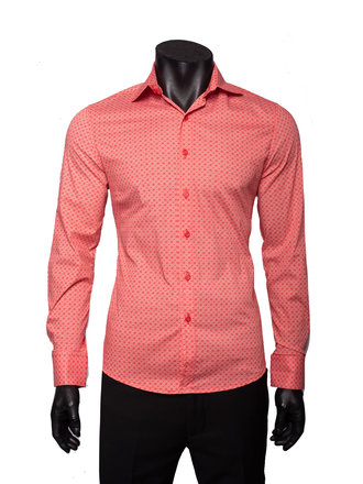 Ecliff Elie Corporate Red Patterned Shirt