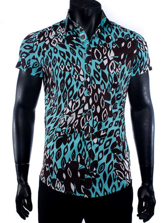 Ecliff Elie Cotton Animal Print Shirt