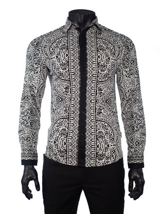 Ecliff Elie Stretch Cotton Zebra Shirt