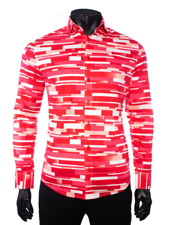 Ecliff Elie Stretch Cotton Red Lined Shirt