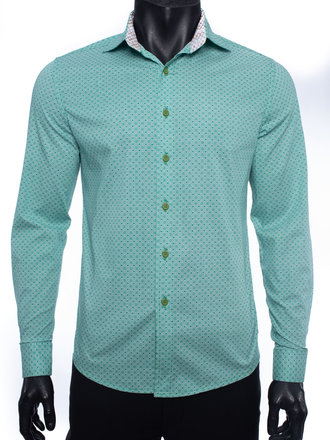 Ecliff Elie Corporate Green Patterned Shirt