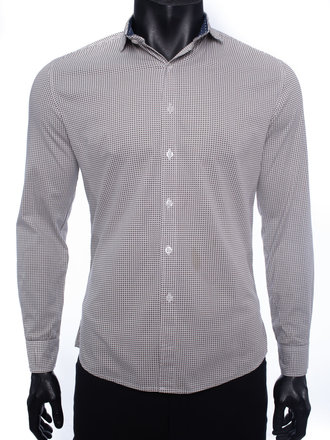 Ecliff Elie Corporate Brown Dot Shirt