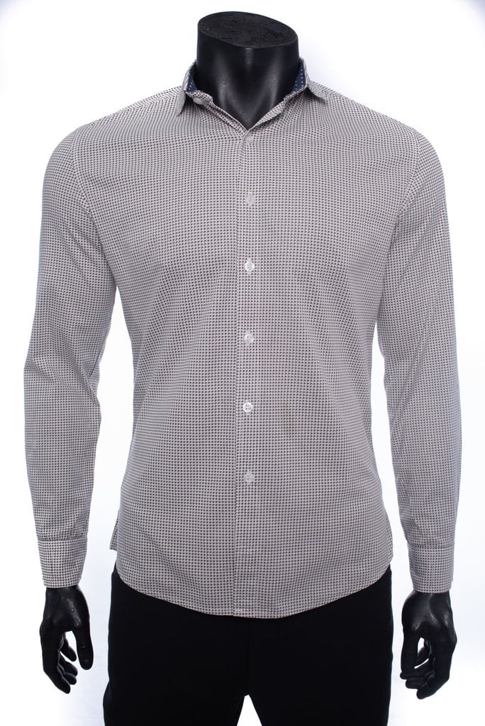 Ecliff Elie Corporate Brown Dot Shirt