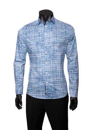 Ecliff Elie Italian Cotton White Square Shirt