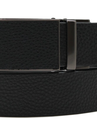 Ecliff Elie Rigid Black Leather Belt (Rigid Black Buckle)