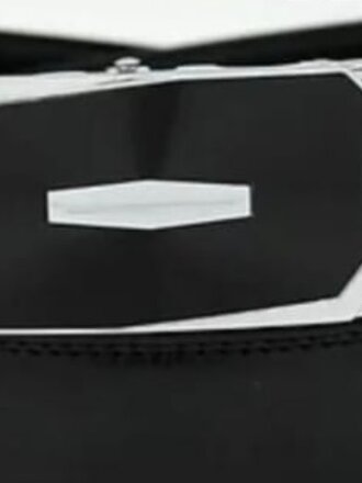 Ecliff Elie Adjustable Black Leather belt (Black and Silver Buckle) L