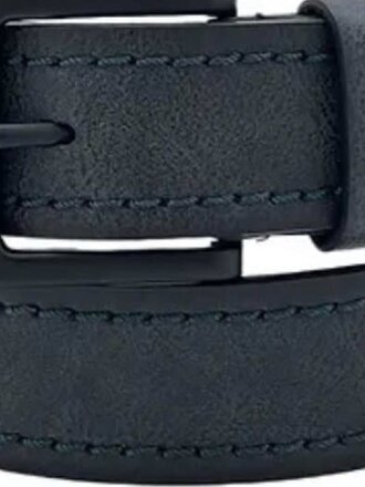 Ecliff Elie Casual Navy-Blue Leather Belt XL