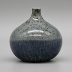 Mini Bud Vase - Blue on Blue with Speckled Detail