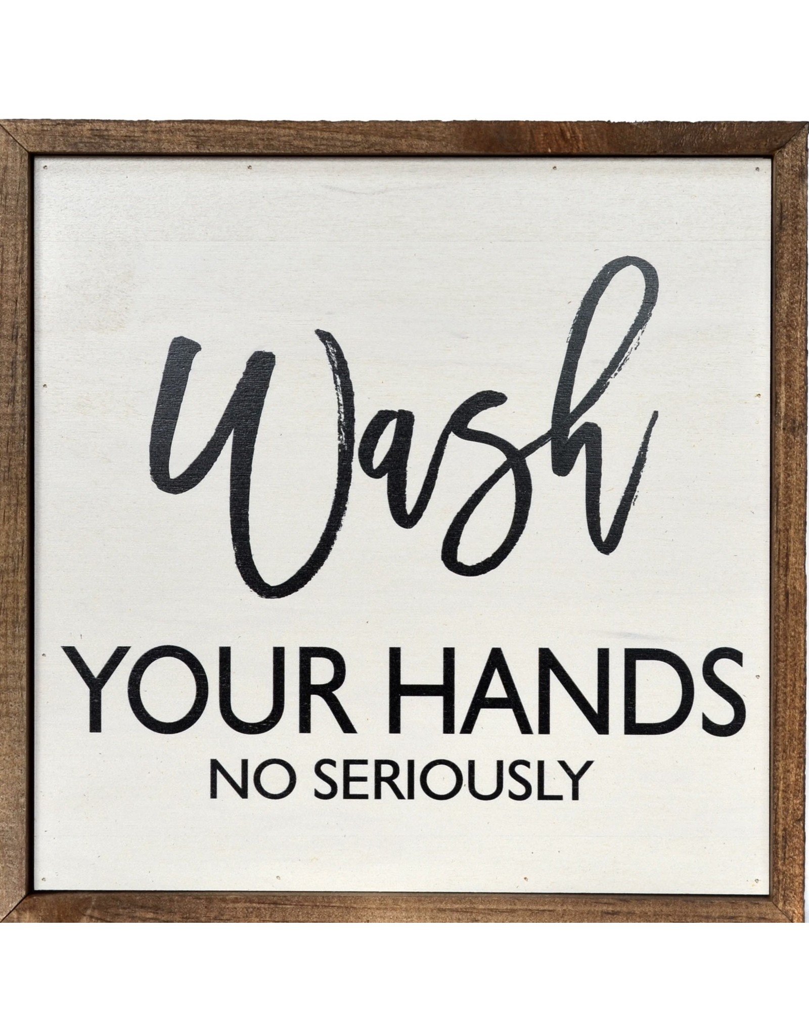 10" x 10" "Wash Your Hands Bathroom" Wall Art