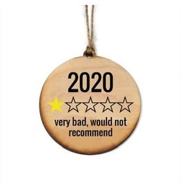 Wooden Christmas 2020 Rating Ornament