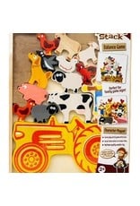 Wooden Tractor Stacker Game