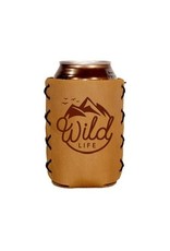 Leather 12 oz. Can Holder - “Wild Life”