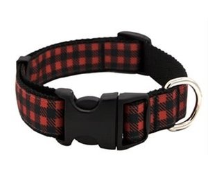 buffalo check dog collar