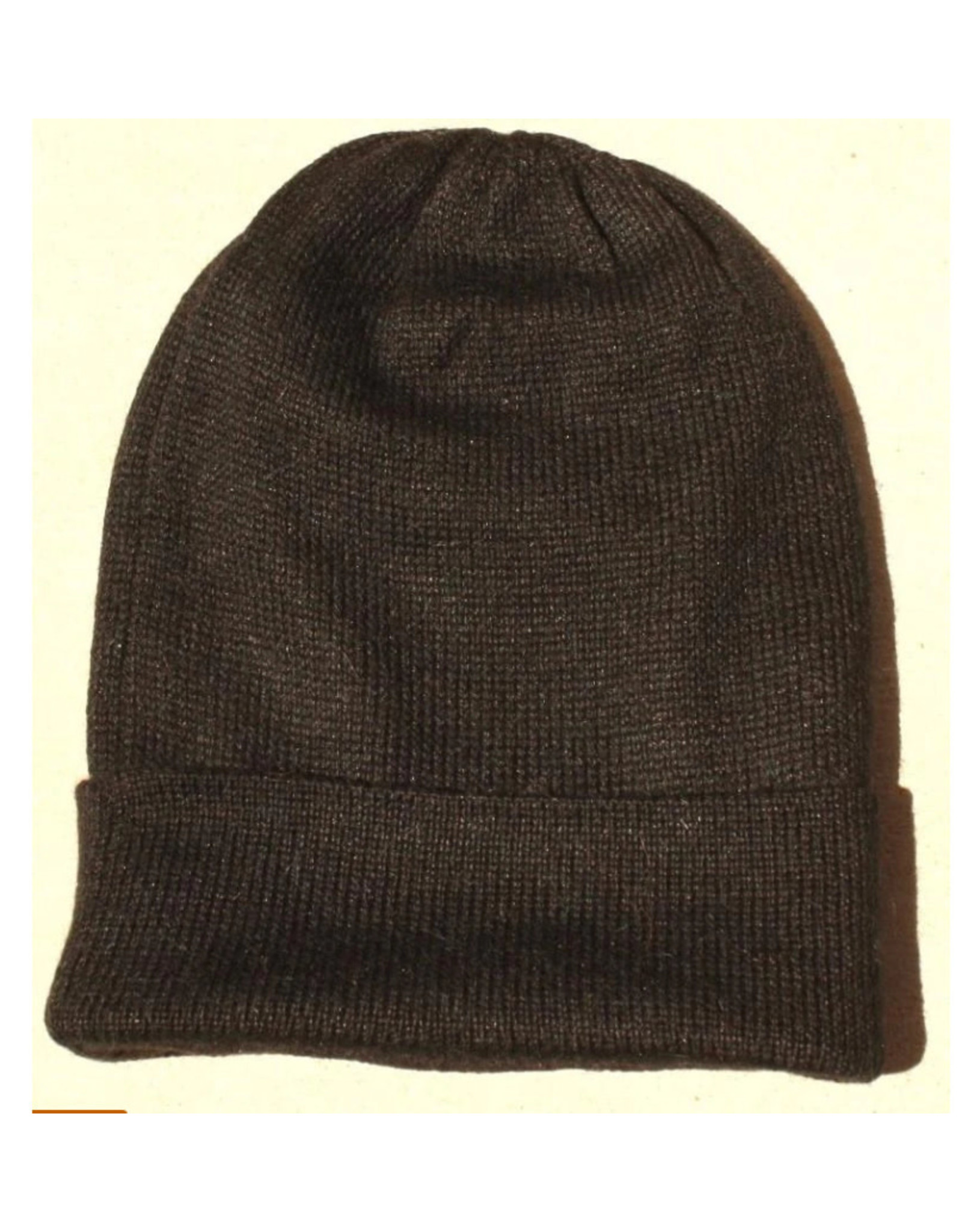 Black Iditarod 100% Alpaca Beanie Hat